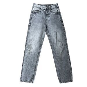 & Denim Classic Light Gray Wash Straight-Leg Jeans Size 2